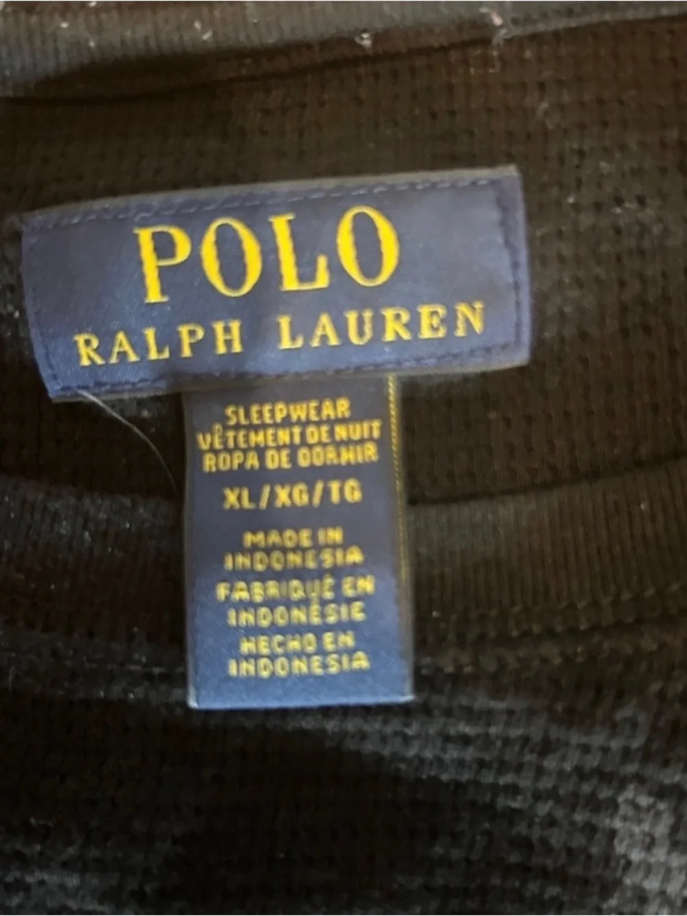 Polo by Ralph Lauren Navy Long-Sleeve Allover Pony Knit Tee